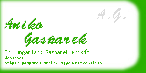 aniko gasparek business card